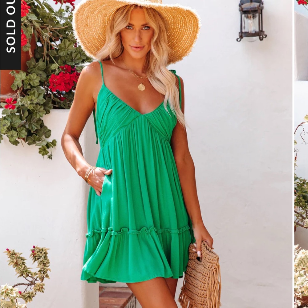 Angelina Pocketed Babydoll Dress